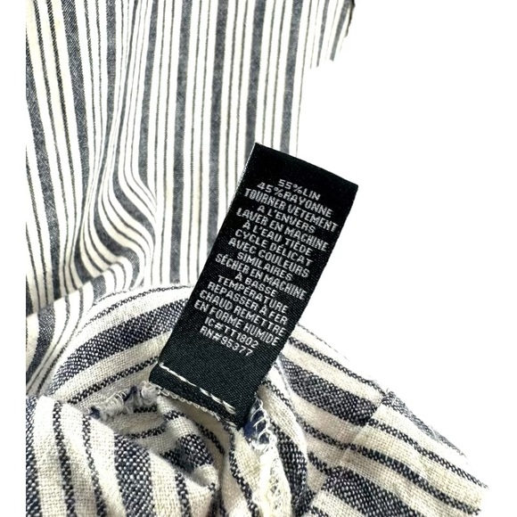 Sanctuary | L Large Striped Linen Blend Blazer Jacket - Picture 7 of 8